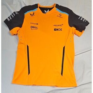 Castore McLaren Formula 1 Team Shirt Papaya Orange Grey Mens Small S F1 Racing